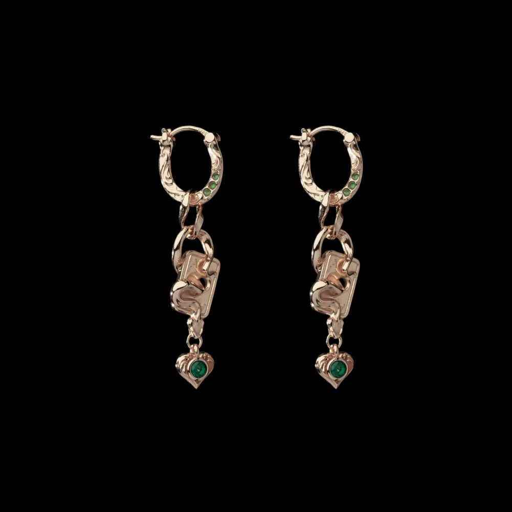 Wild Card Earrings in 14K Gold — pair