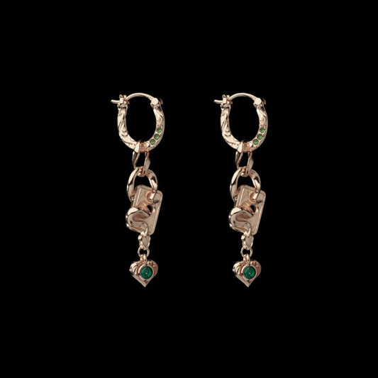 Wild Card Earrings in 14K Gold — pair