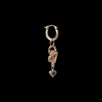 Wild Card Earrings in 14K Gold — single