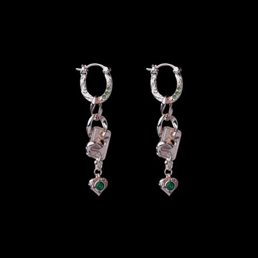 Wild Card Earrings in 14K Rose Gold — pair