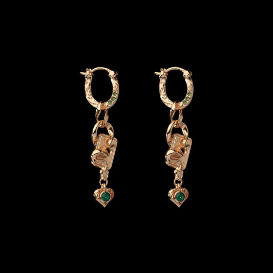 Wild Card Earrings in 18K Gold — pair