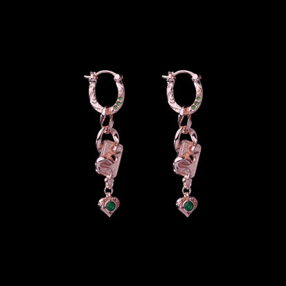 Wild Card Earrings in 18K Rose Gold — pair