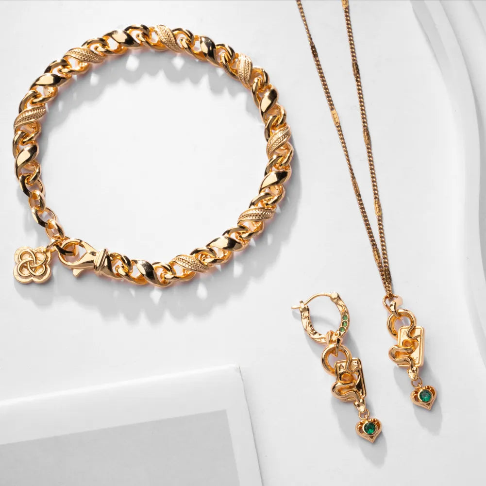 Wild Card Earrings gold-finish matching jewelry styling