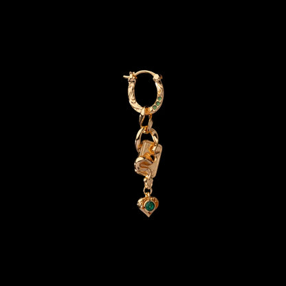 Wild Card single in 24K Gold Plated Brass & Silver