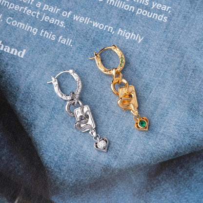 Wild Card Earrings gold-finish two finish comparison