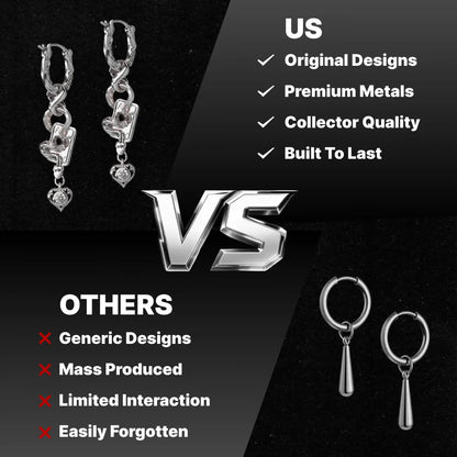 Wild Card Earrings white-finish brand design information