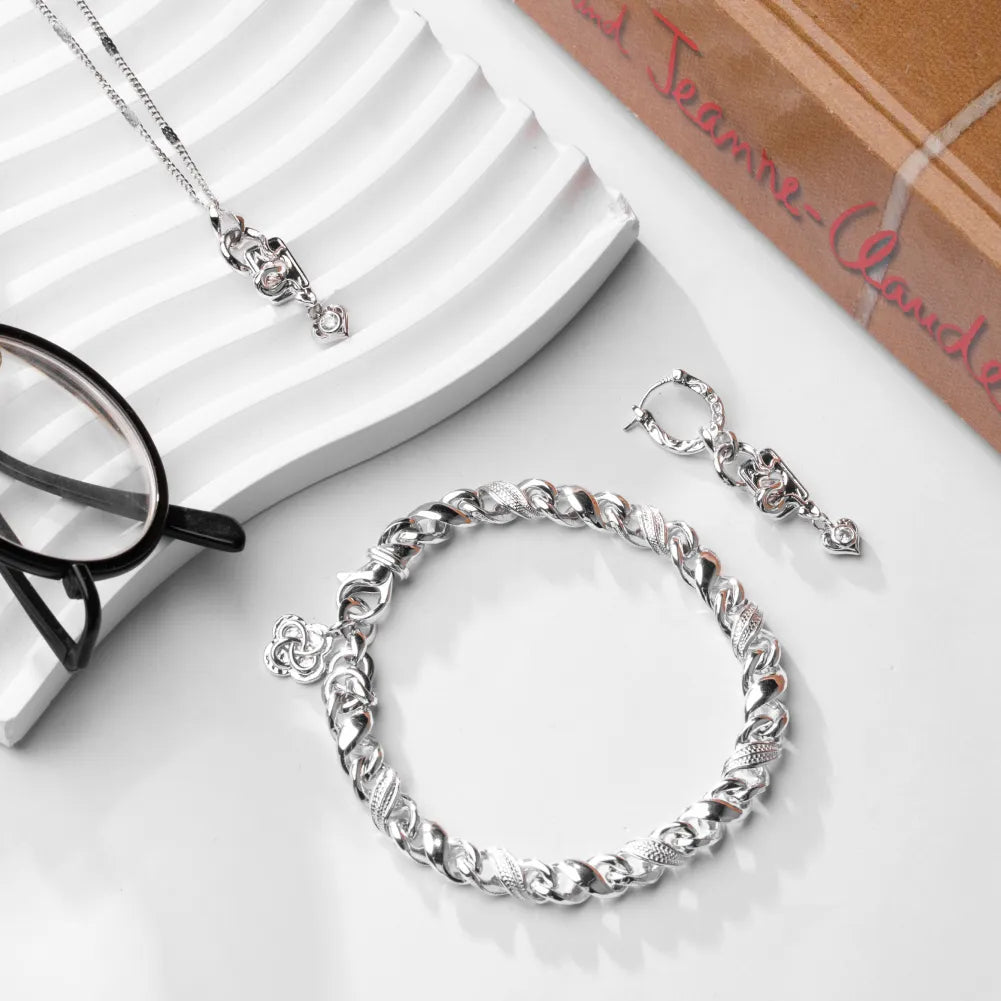 Wild Card Earrings white-finish matching jewelry styling