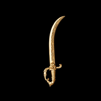 Winged Hussar Rift Curved Blade in gold vermeil