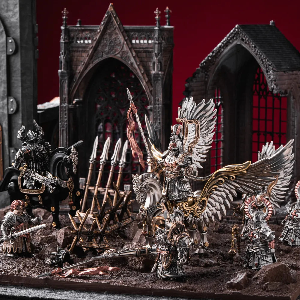 Winged Hussar figure throne display