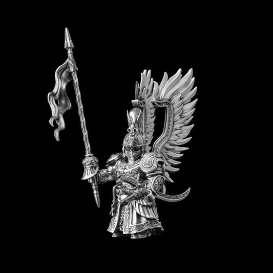 Winged Hussar Complete Edition figure with all accessories in oxidized silver
