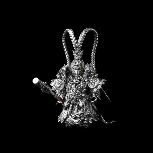 Wukong collectible figure holding the Ruyi Jingu Bang
