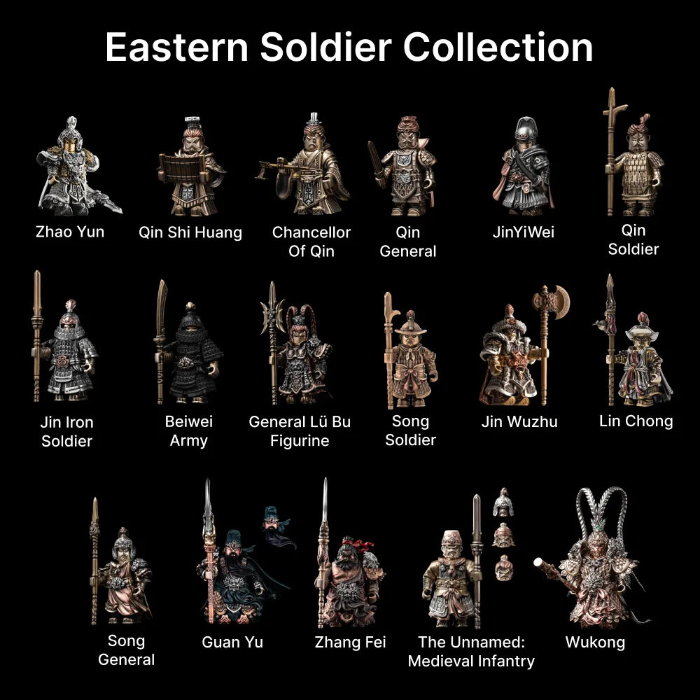Eastern Soldier Collection with Wukong and Chinese warrior figurines
