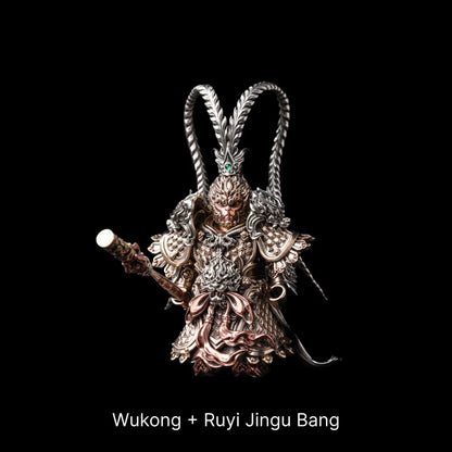 Wukong figurine with Ruyi Jingu Bang