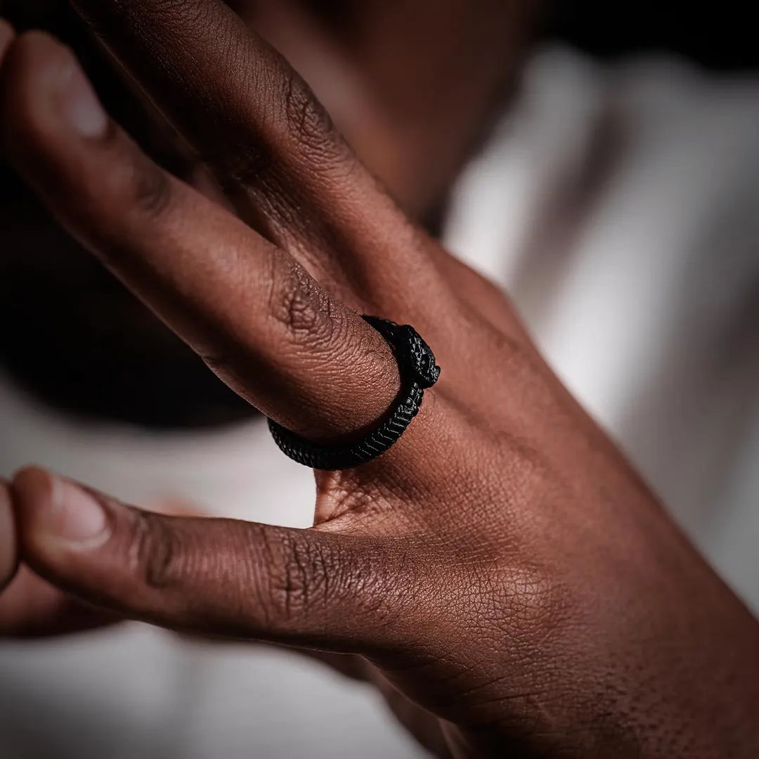 8mm Tungsten Carbide Brushed Matte Black ring High Polished Beveled Edge  dome Ring,Wedding Band | Amazon.com