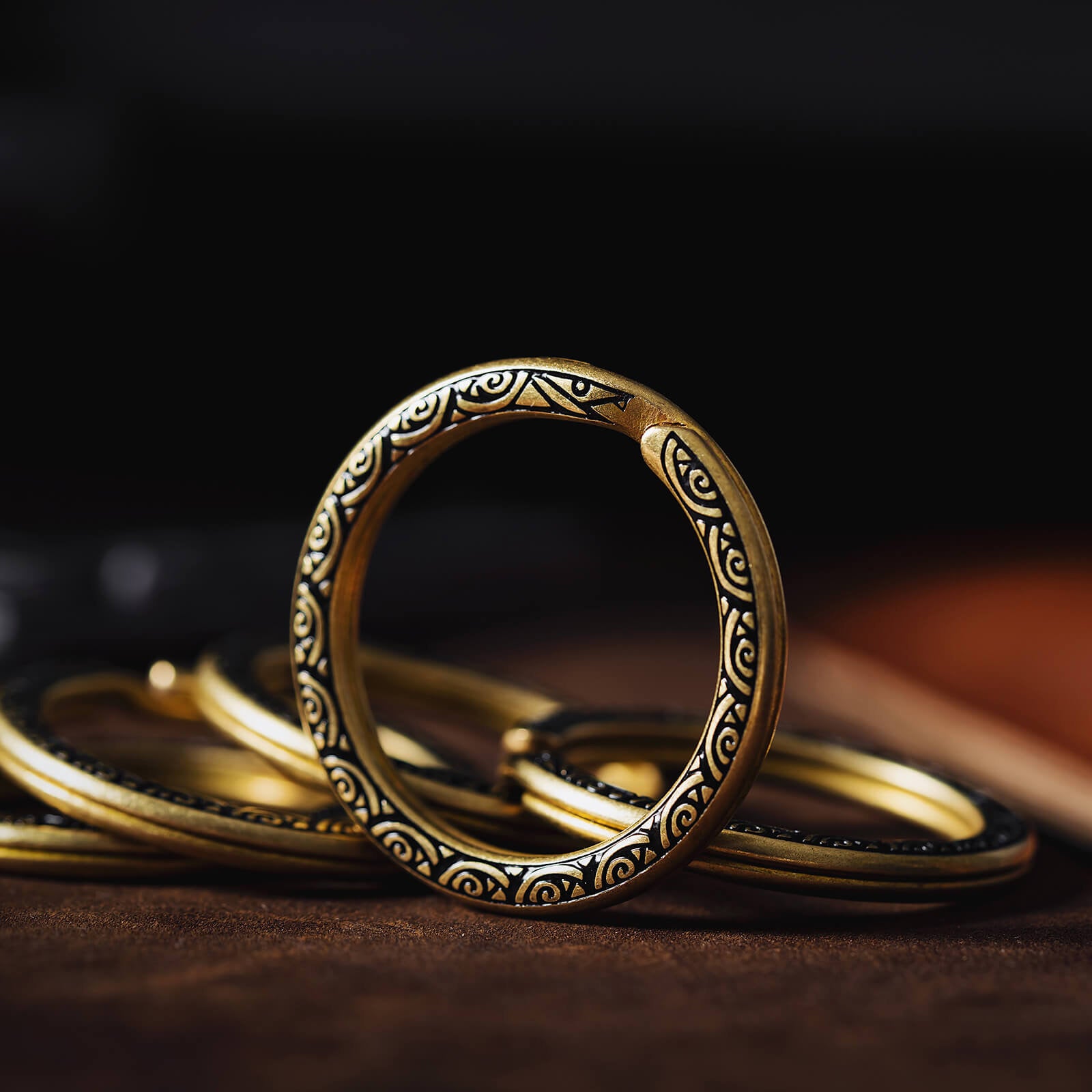 Unique Brass Key Ring 5PCS | Ouroboros Shaped – COPPERTIST.WU