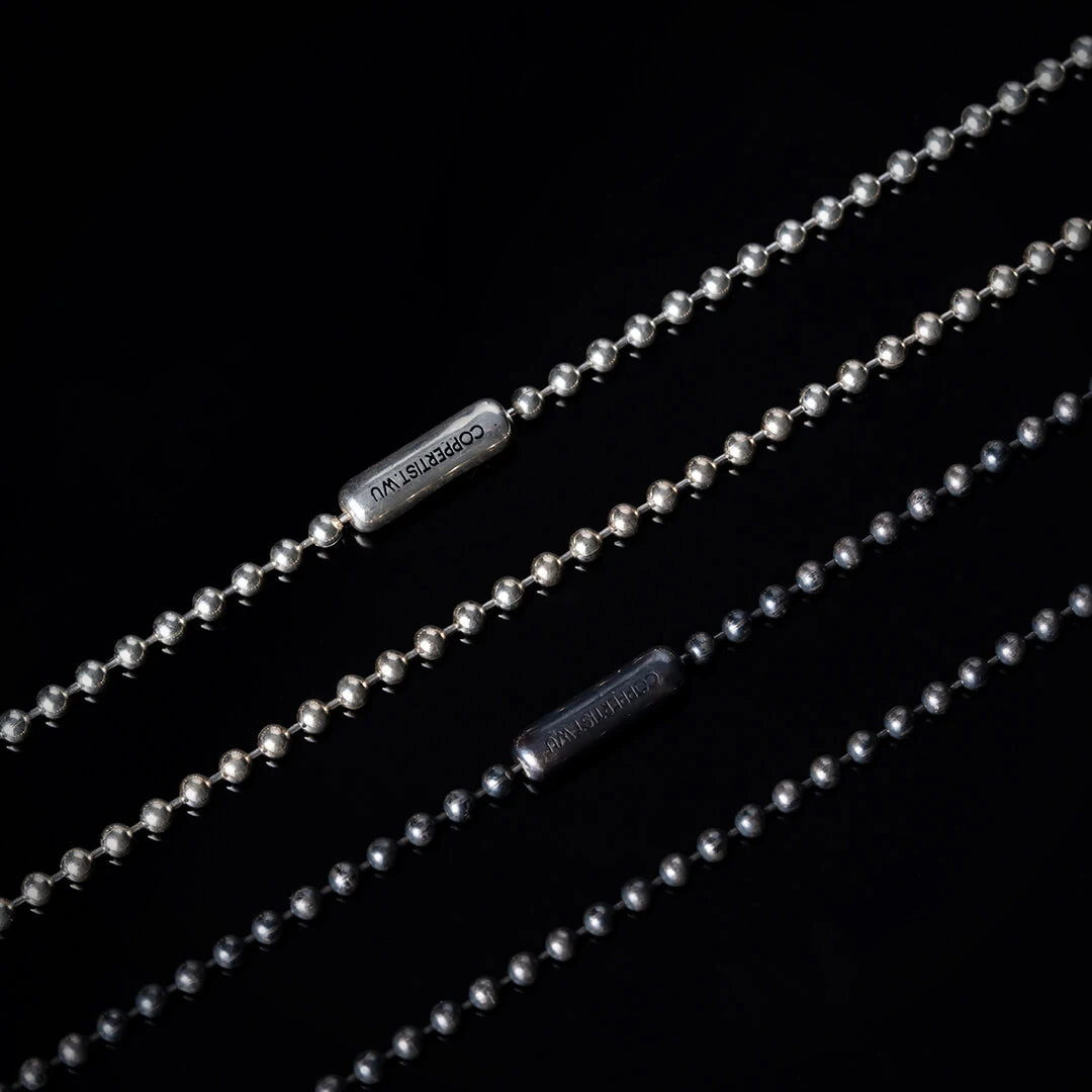Silver Ball Chain for Necklaces 26 inch Beaded Jewelry COPPERTIST.WU