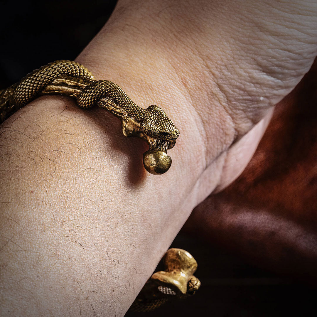 18 Karat Coiled Snake Bracelet